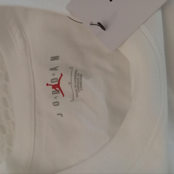 Nike Men's Jordan Flight Essentials T-Shirt SS White Size L - Picture 2 of 5